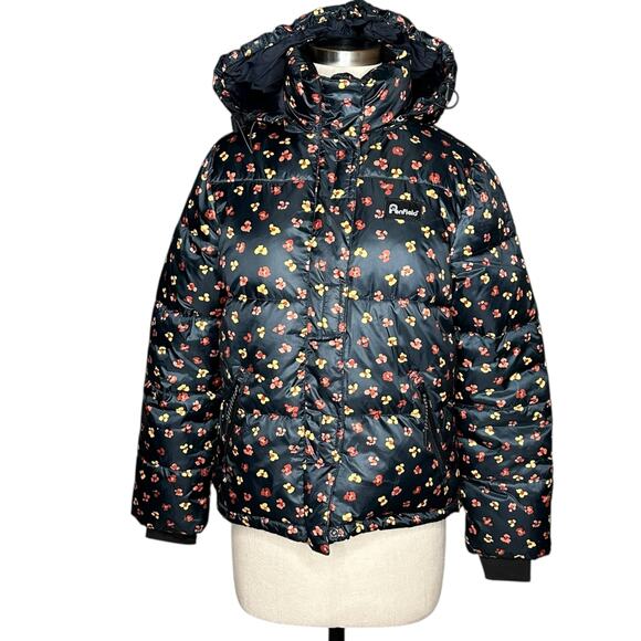 PENFIELD x MADEWELL Feline Floral Thick Puffer Jacket Cropped Women's Size XS - Picture 1 of 9